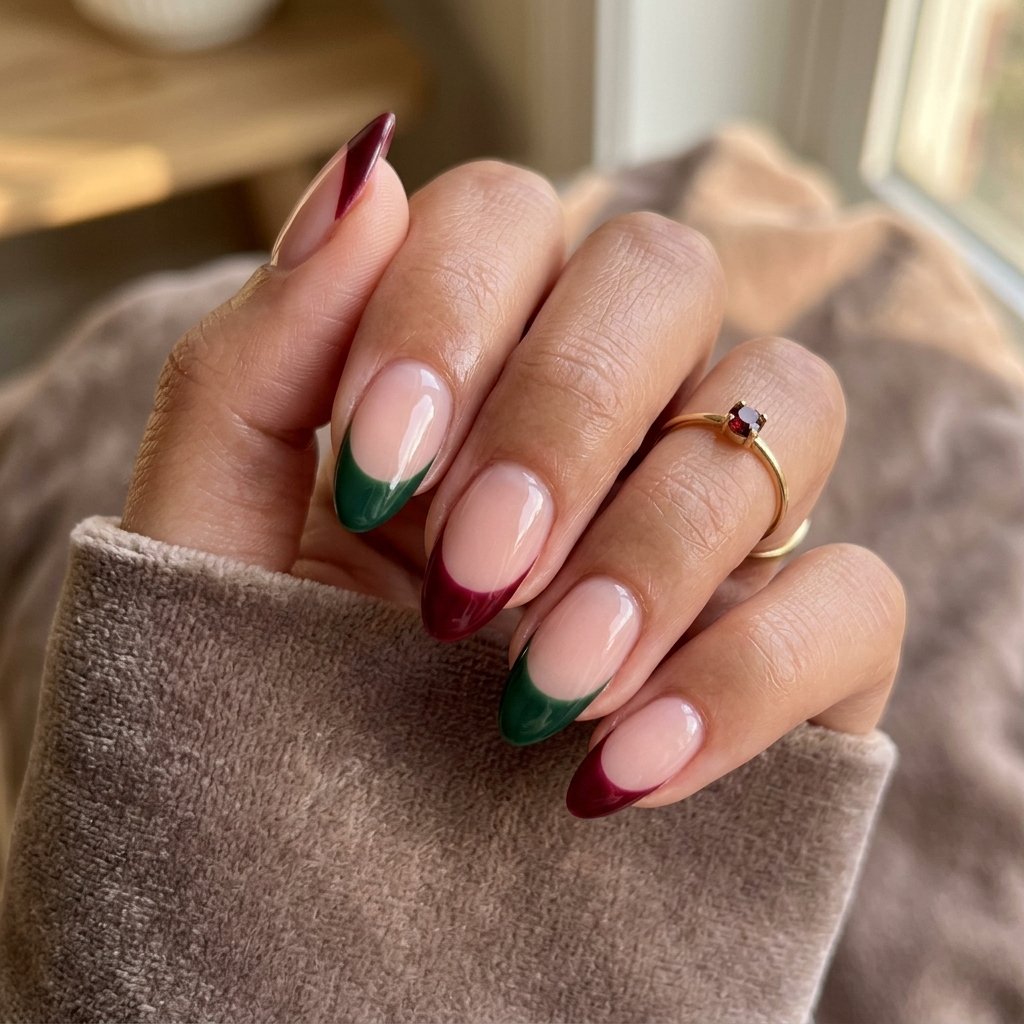 Burgundy Pair Green Tip Ideas