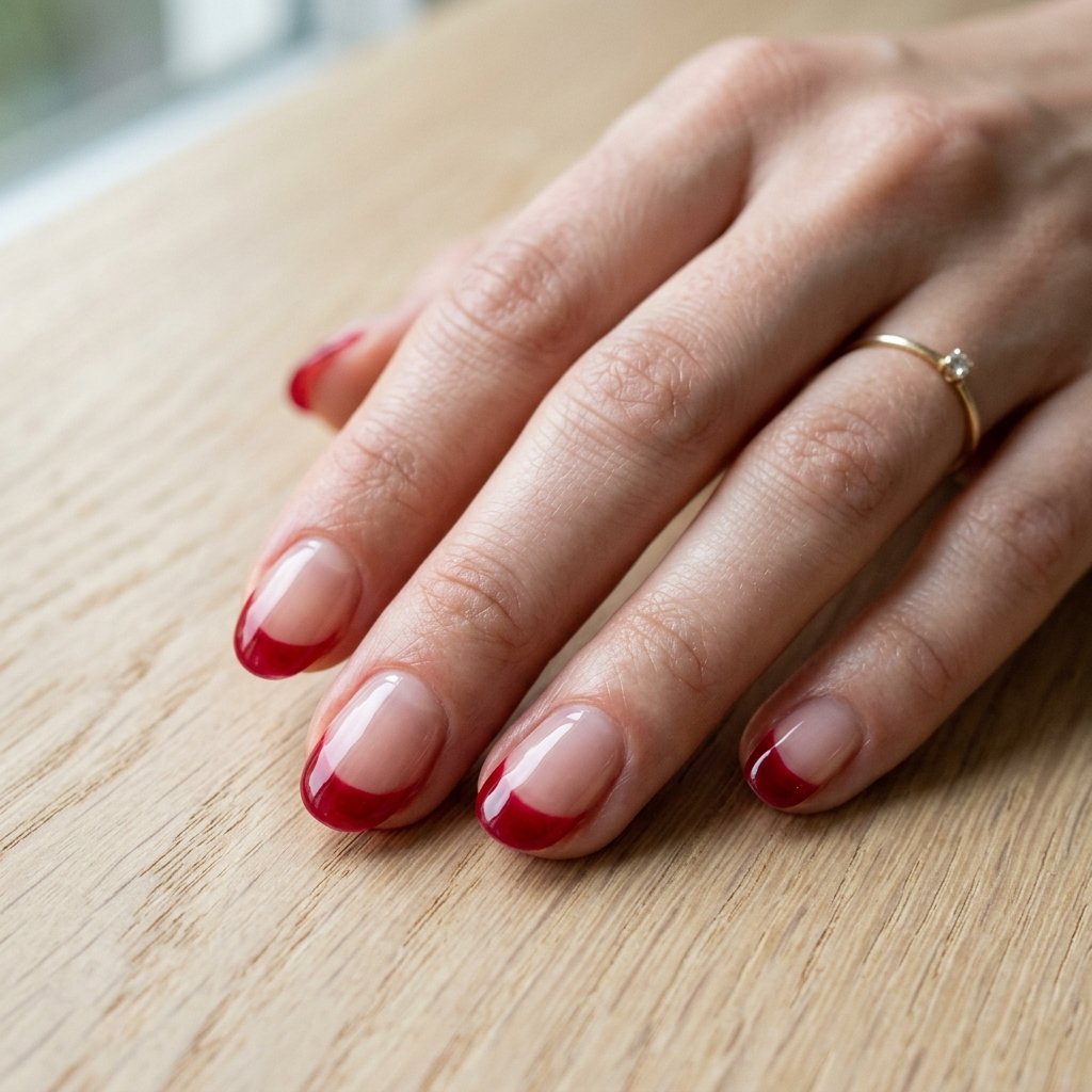 35 Cherry French Tip Nails Ideas You'll Want to Copy Right Now 5 Jelly Texture Cherry Tips