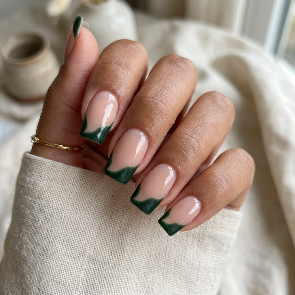Curved Line Green Tip Ideas