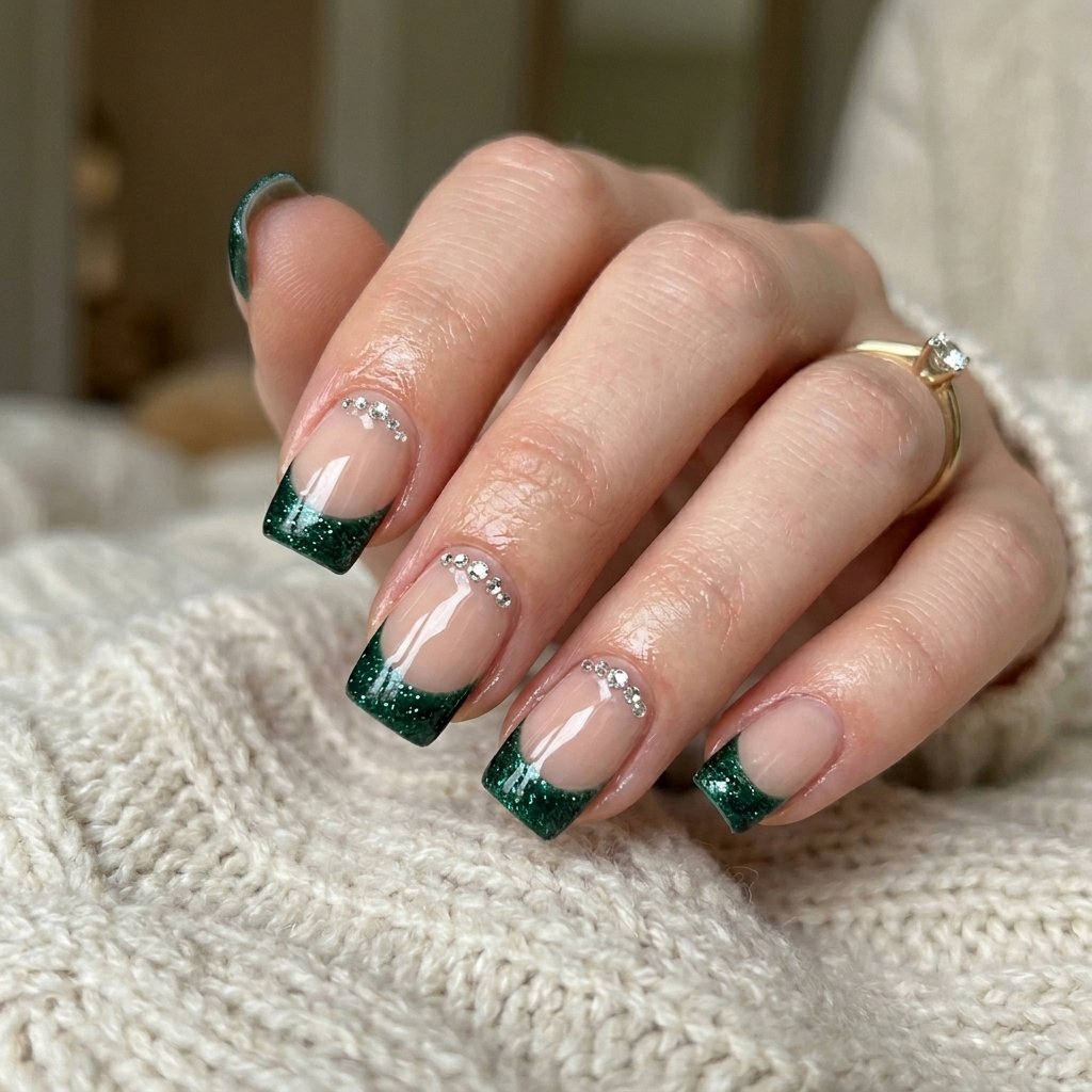 Rhinestone Green Tip Ideas
