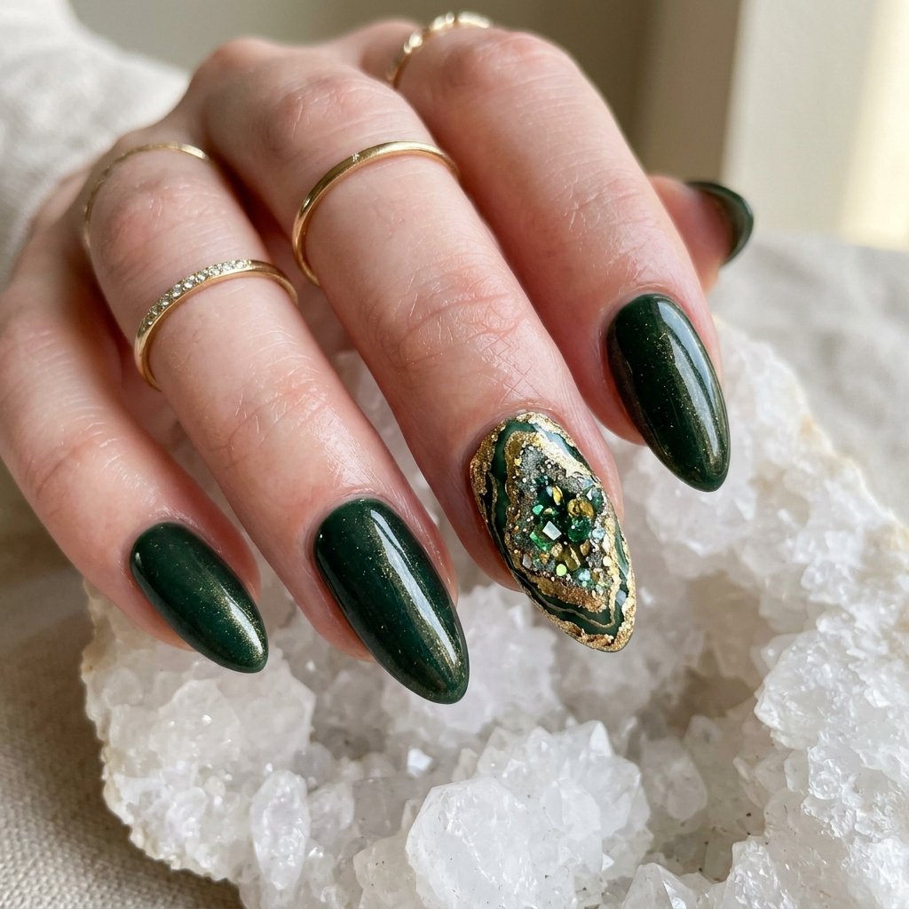 Geode Inspired Green Tip Ideas