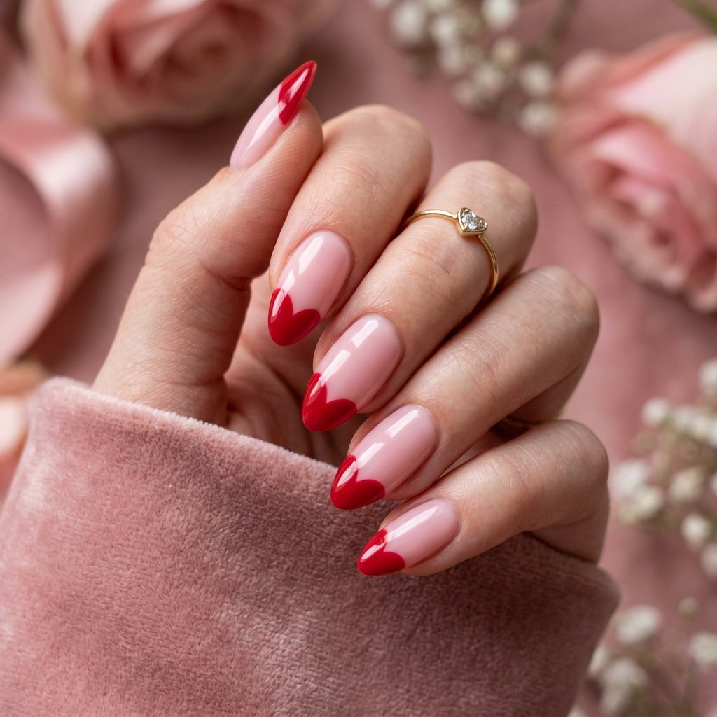 35 Cherry French Tip Nails Ideas You'll Want to Copy Right Now 32 Valentine Cherry Tips