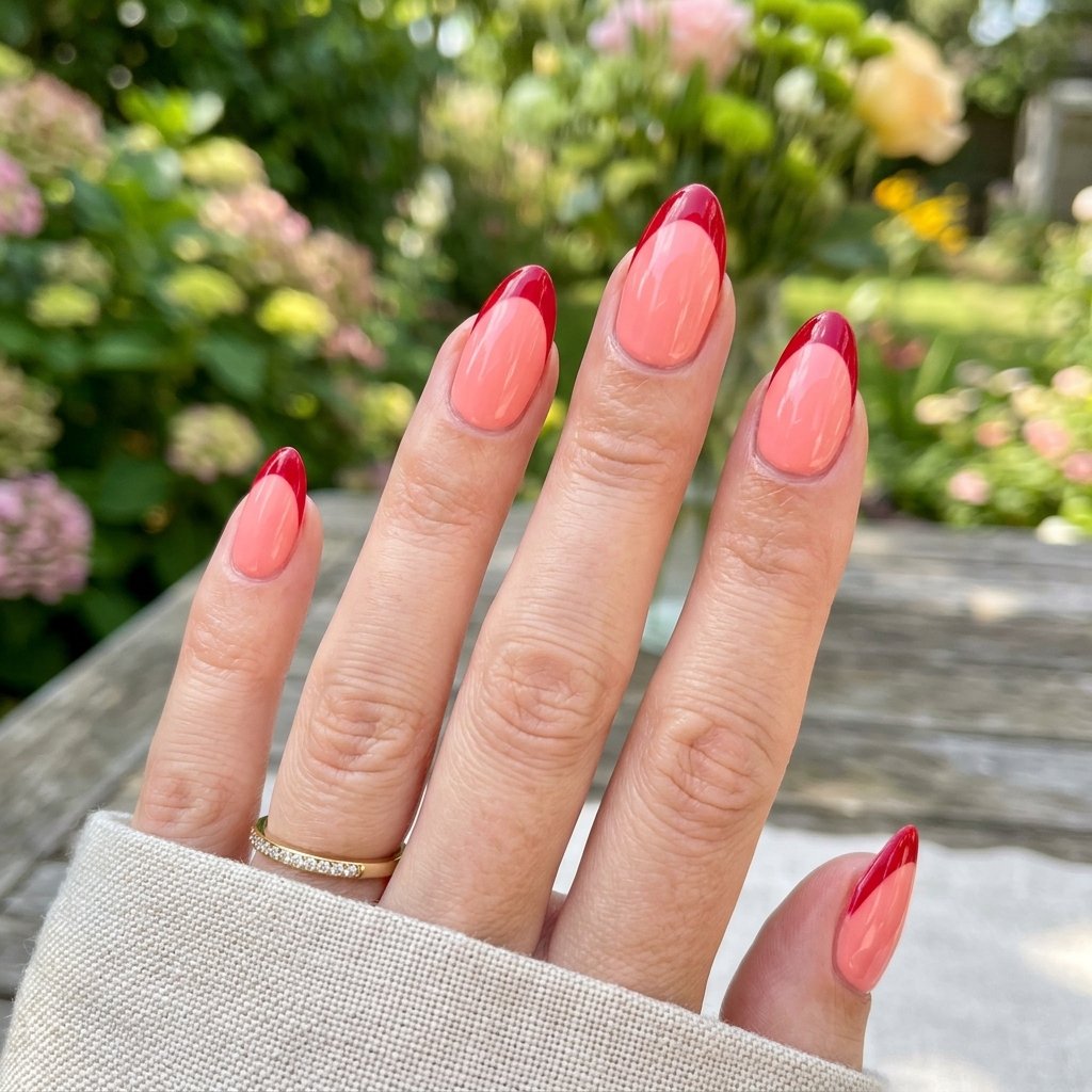 35 Cherry French Tip Nails Ideas You'll Want to Copy Right Now 31 Summer Cherry Tips