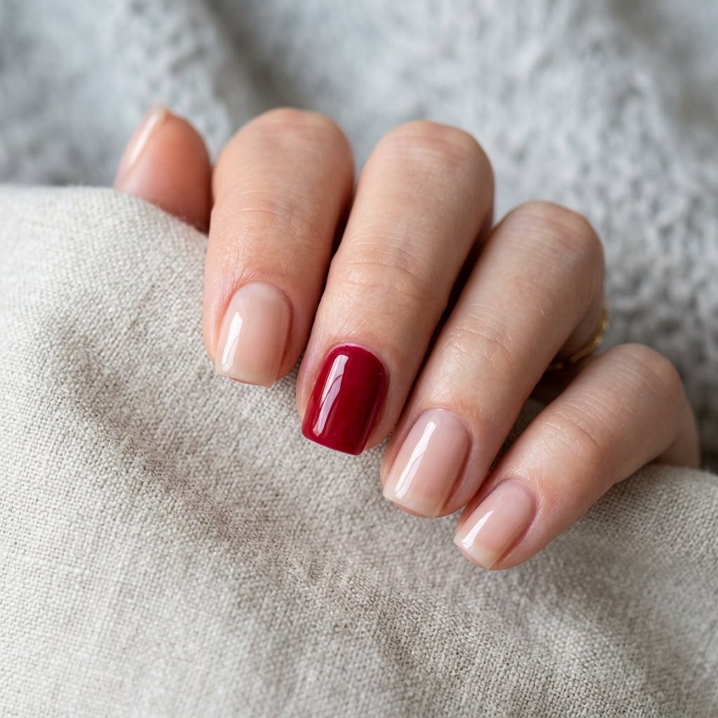 35 Cherry French Tip Nails Ideas You'll Want to Copy Right Now 34 Accent Nail Cherry Tips
