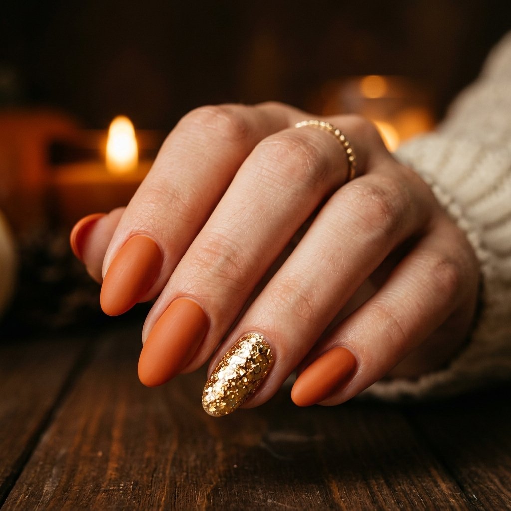 35 Best Thanksgiving Nails Ideas You Need to Try This Year 2026 14 Thanksgiving Nail Ideas with Glitter
