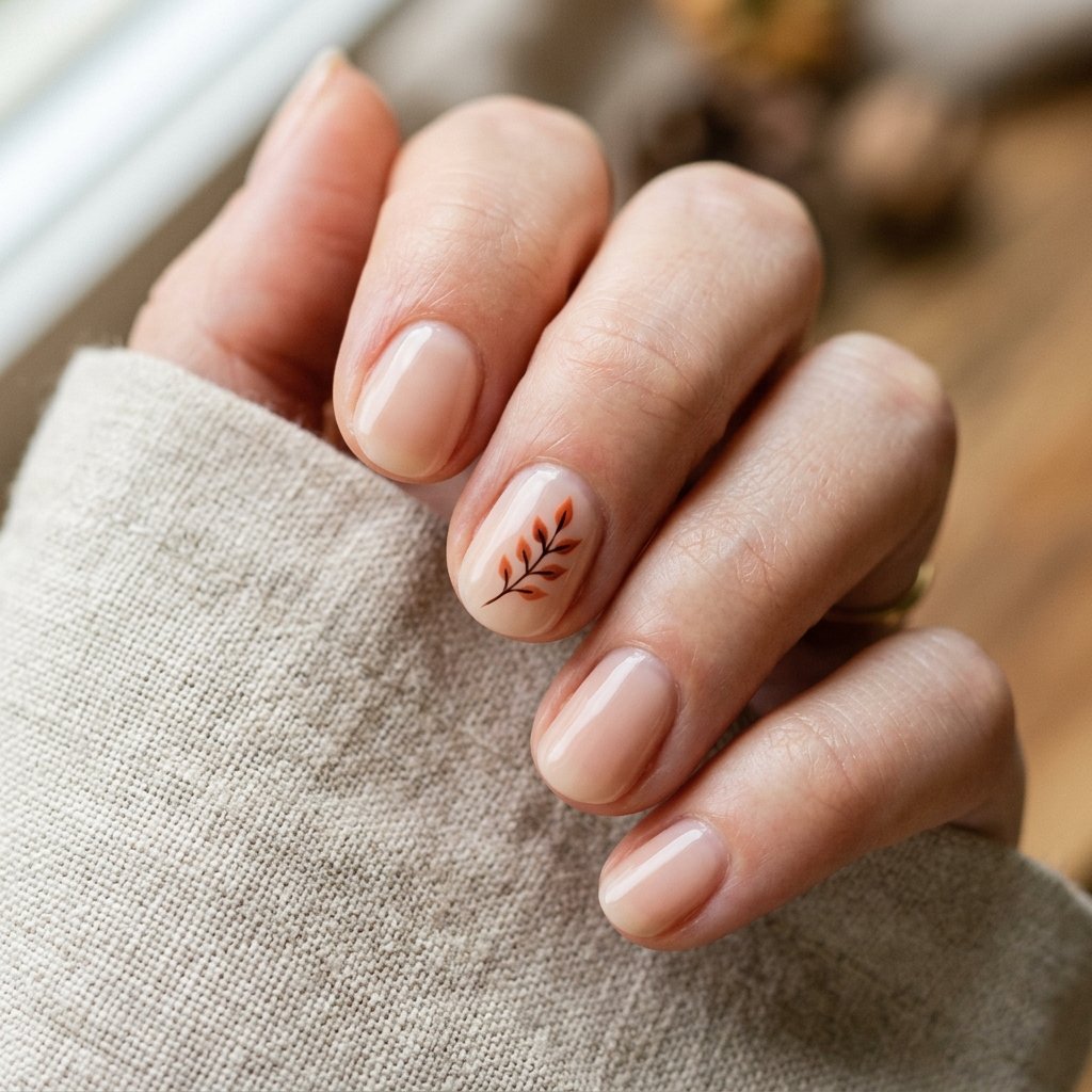 35 Best Thanksgiving Nails Ideas You Need to Try This Year 2026 29 Minimalist Thanksgiving Nail Designs