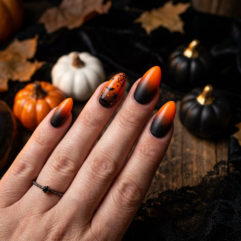 35 Gorgeous Fall Ombre Nails Ideas for Every Mood 20 Halloween Ombre Nail Ideas