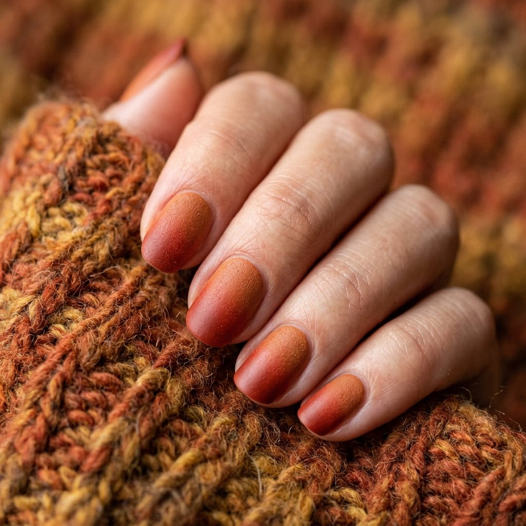 35 Gorgeous Fall Ombre Nails Ideas for Every Mood 31 Rust Ombre Nail Ideas