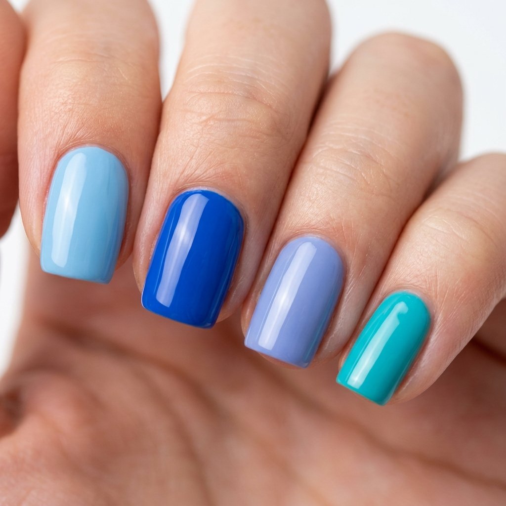 35 Top Simple Summer Nail Designs to Try Before the Season Ends 22 Blue Summer Nail Designs