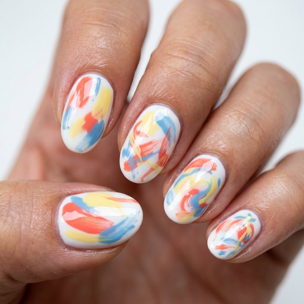 35 Top Simple Summer Nail Designs to Try Before the Season Ends 31 Abstract Summer Nail Designs