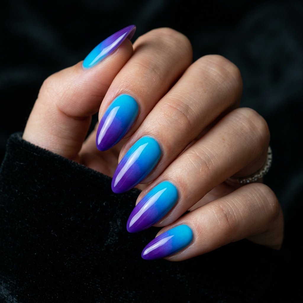 30 Gorgeous Neon Blue Nails Ideas You Will Actually Want to Wear 25 Neon Blue and Purple Nails
