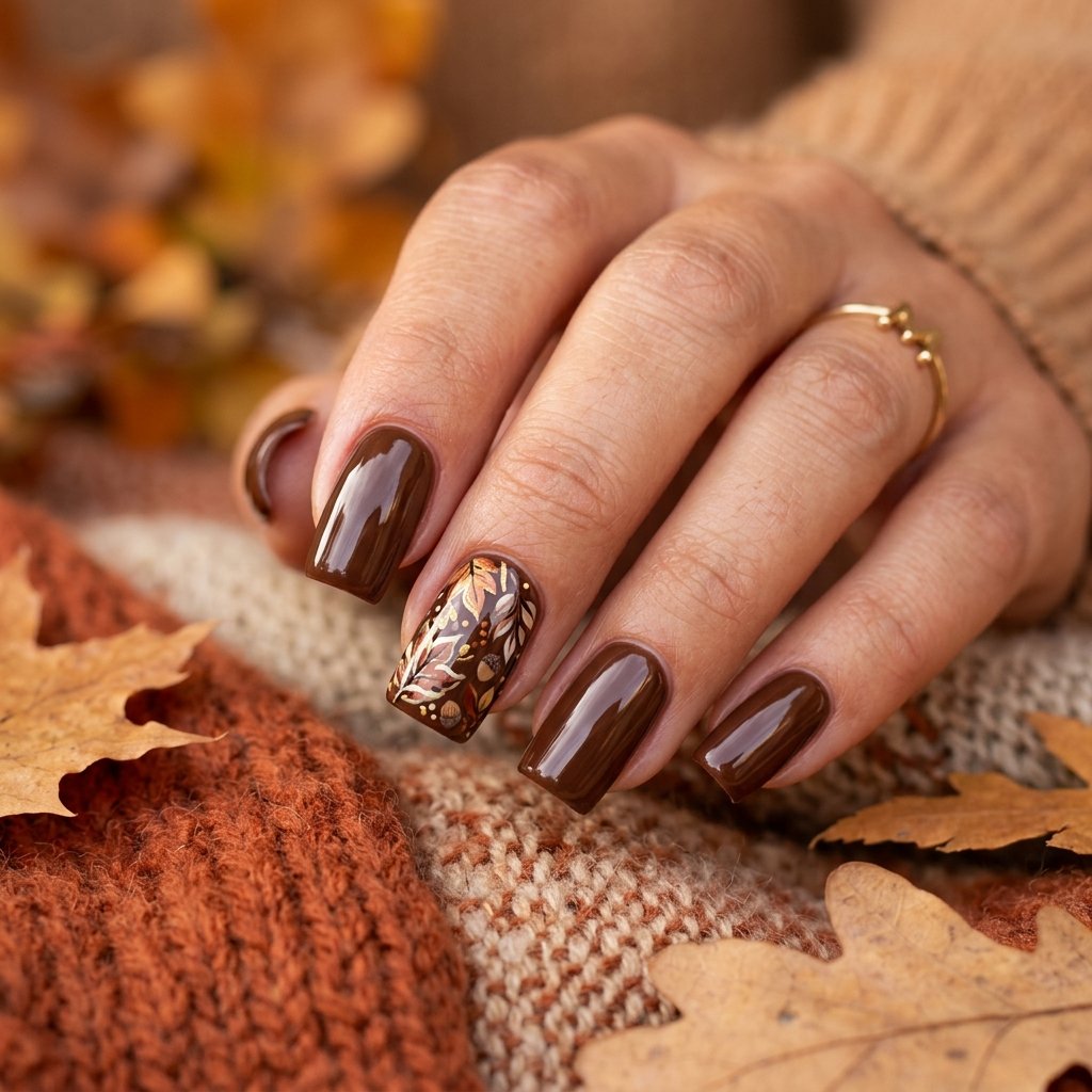 30 Best September Nails Designs for Fall 2026 17 Chocolate Brown Nail Ideas