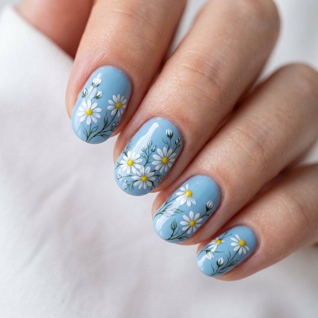 35 Top Simple Summer Nail Designs to Try Before the Season Ends 13 Daisy Nail Designs for Summer