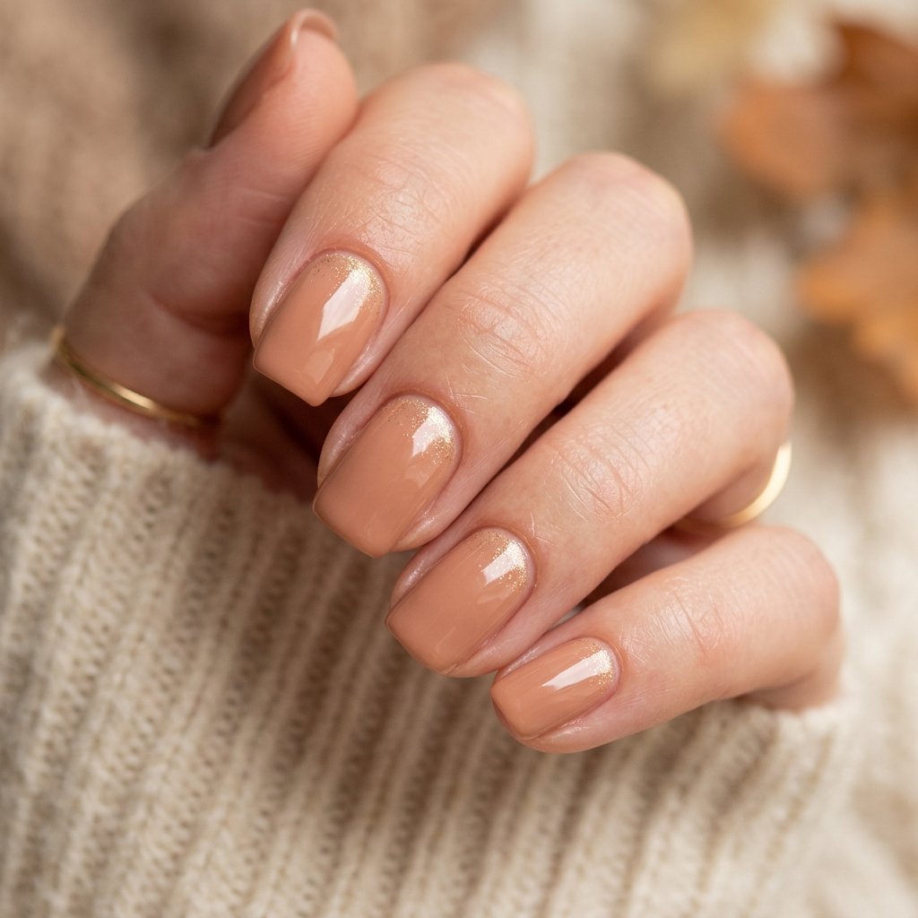 35 Best Thanksgiving Nails Ideas You Need to Try This Year 2026 21 Nude Thanksgiving Nail Ideas