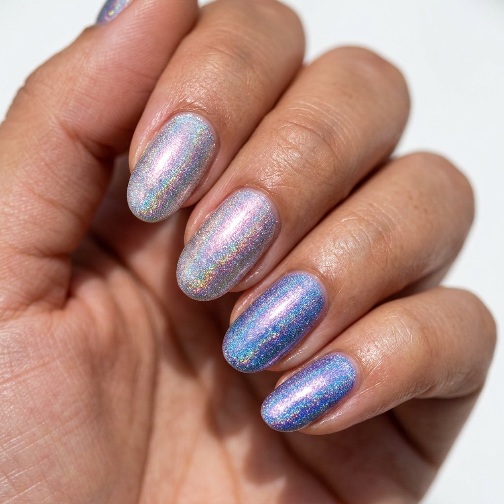 Holographic Snow Nails