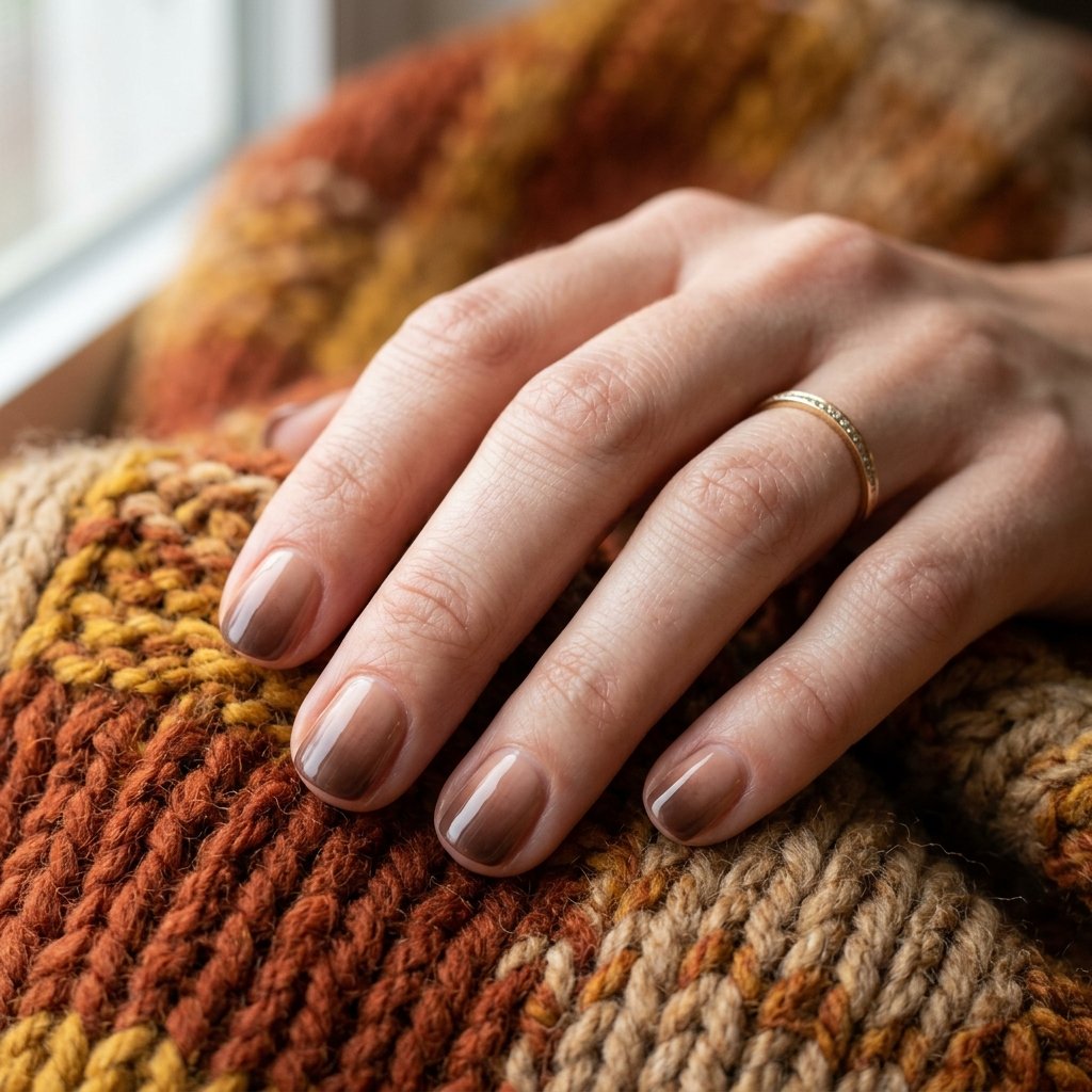 35 Gorgeous Fall Ombre Nails Ideas for Every Mood 8 Short Nail Fall Ombre Ideas