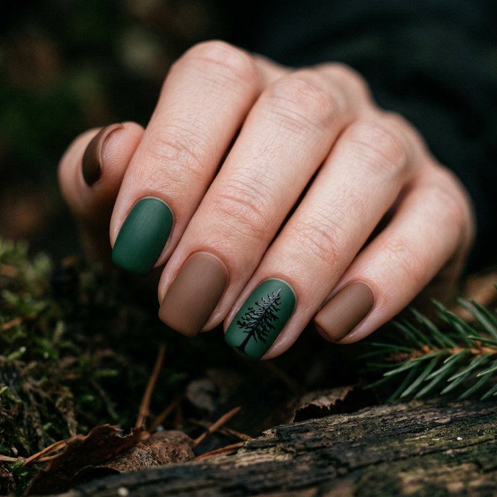 Forest Winter Nail Ideas