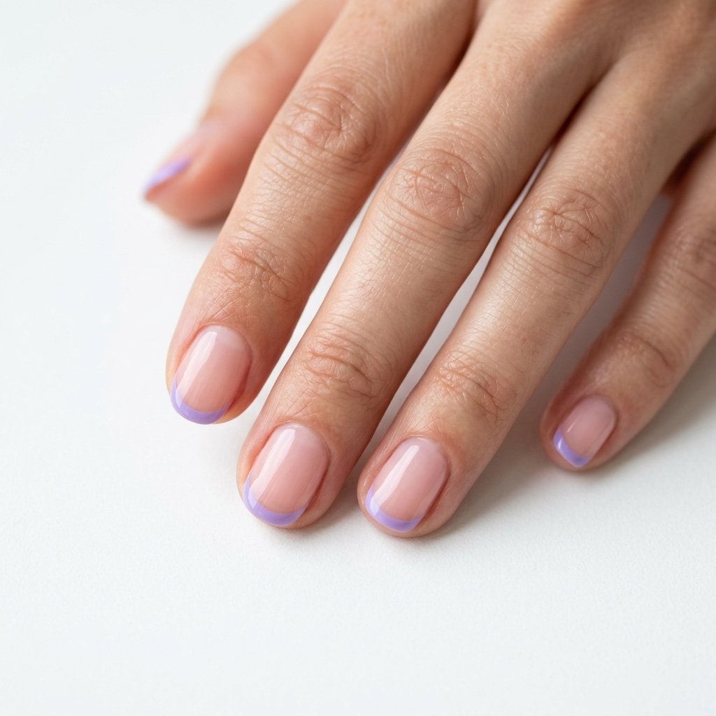 34 Fresh Purple French Tip Nails Ideas You Have Not Seen Before 14 Short Purple French Tip Nails Ideas