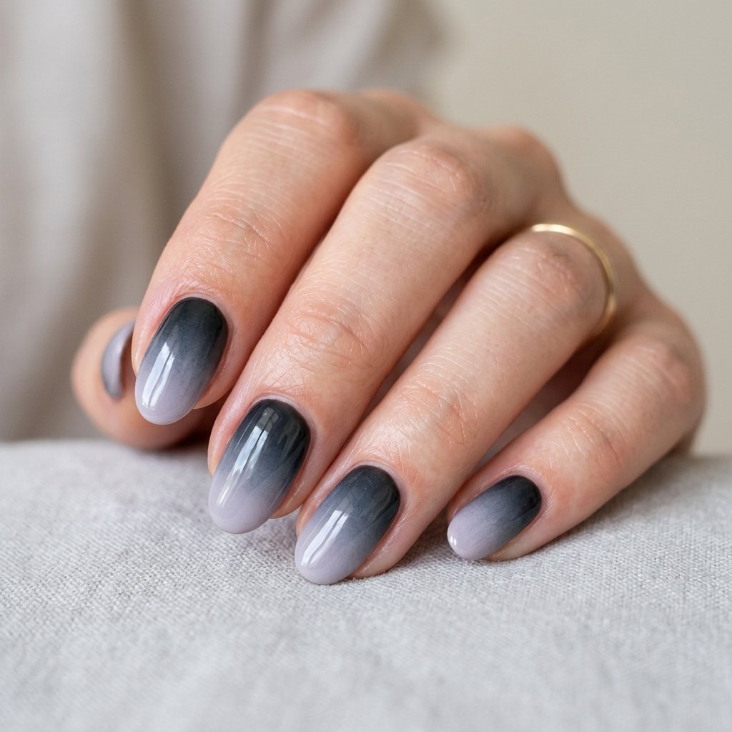 35 Gorgeous Fall Ombre Nails Ideas for Every Mood 24 Reverse Ombre Nail Ideas