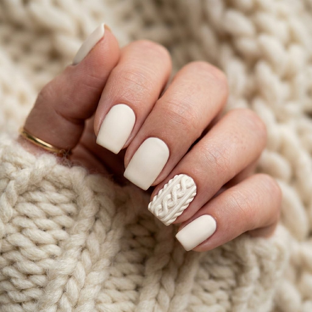 30 Best September Nails Designs for Fall 2026 25 Cozy Sweater Texture Nail Ideas