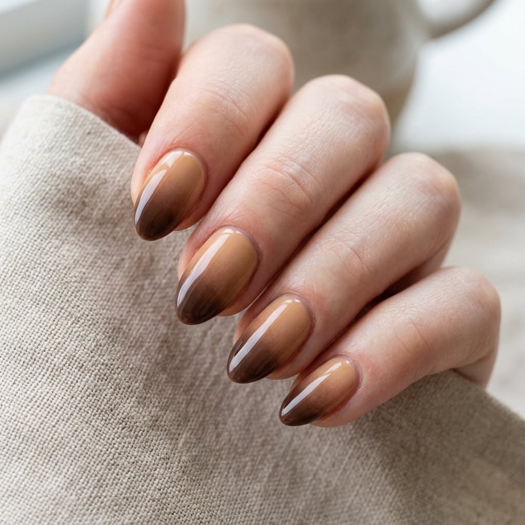 35 Gorgeous Fall Ombre Nails Ideas for Every Mood 12 Two-Tone Fall Ombre Nail Ideas