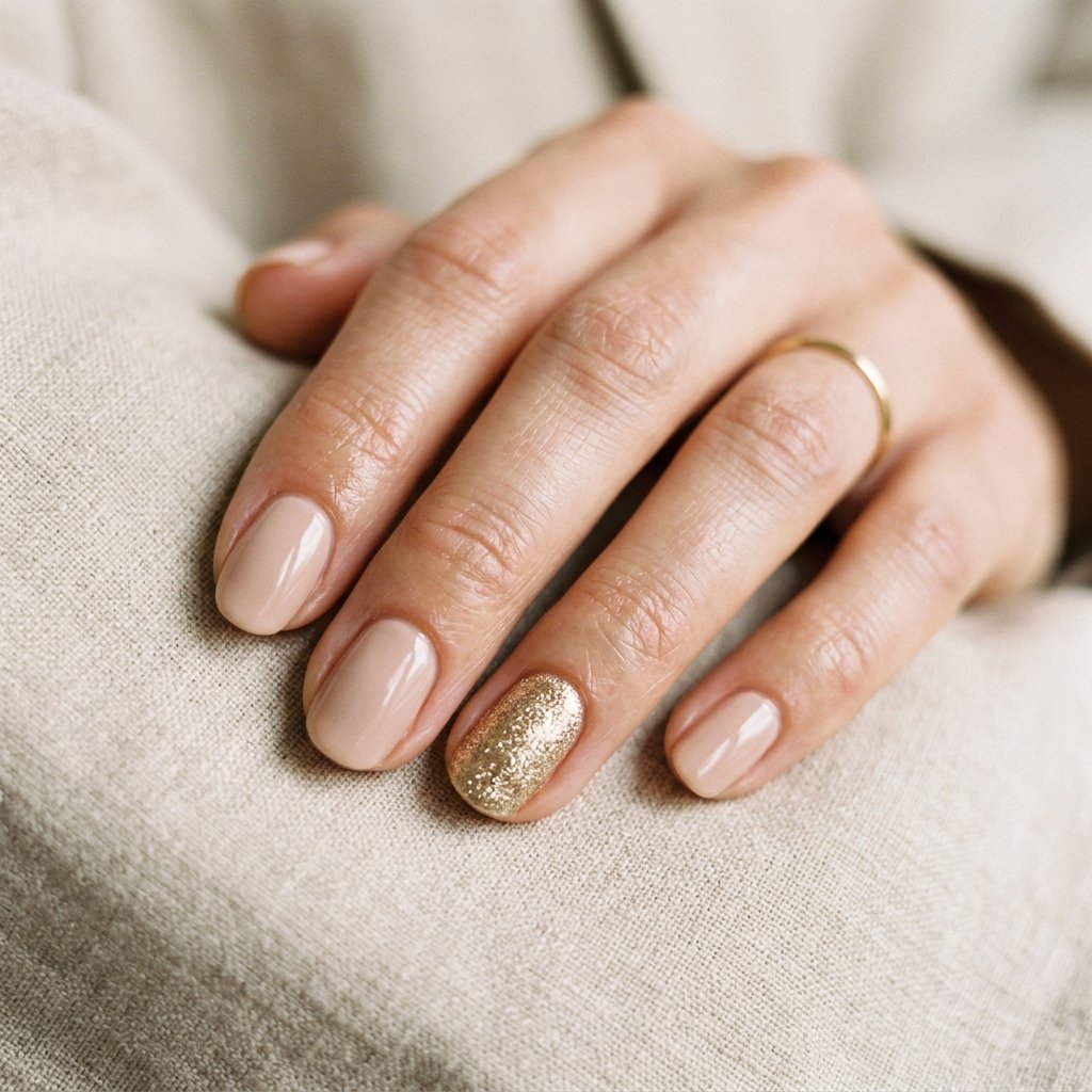 Elegant Nails Ideas with a Single Accent Nail