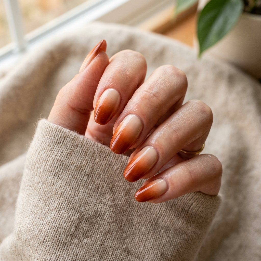 35 Best Thanksgiving Nails Ideas You Need to Try This Year 2026 22 Thanksgiving Ombre Nail Ideas