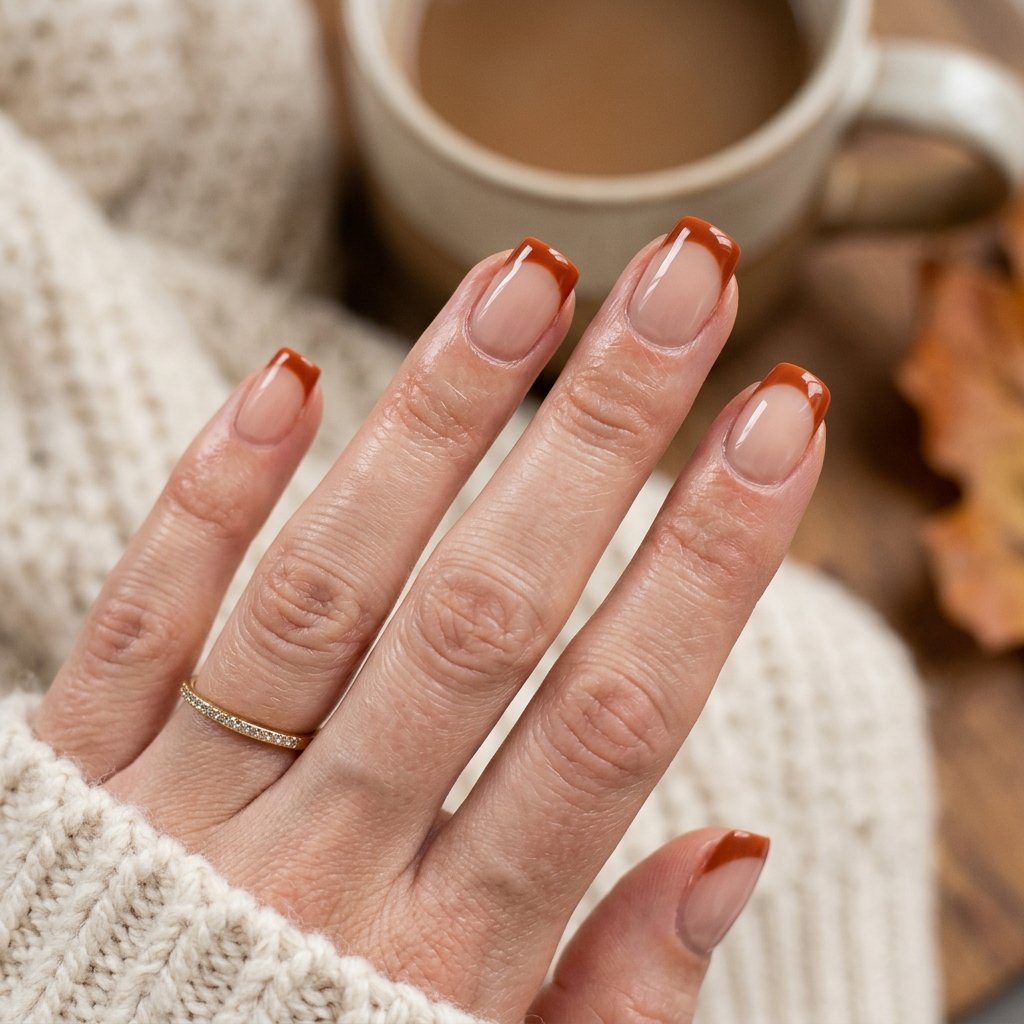 35 Modern Orange Fall Nails Ideas From Rust to Pumpkin 32 Orange French Tip Nail Ideas