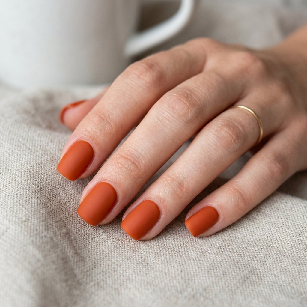 35 Modern Orange Fall Nails Ideas From Rust to Pumpkin 27 Orange Short Nail Ideas