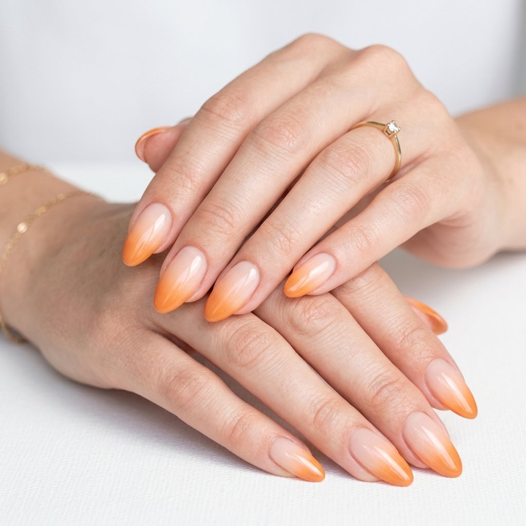 32 Awesome Orange French Tip Nails: The Only Inspo List You Need 7 Orange Ombre French Tip Nails