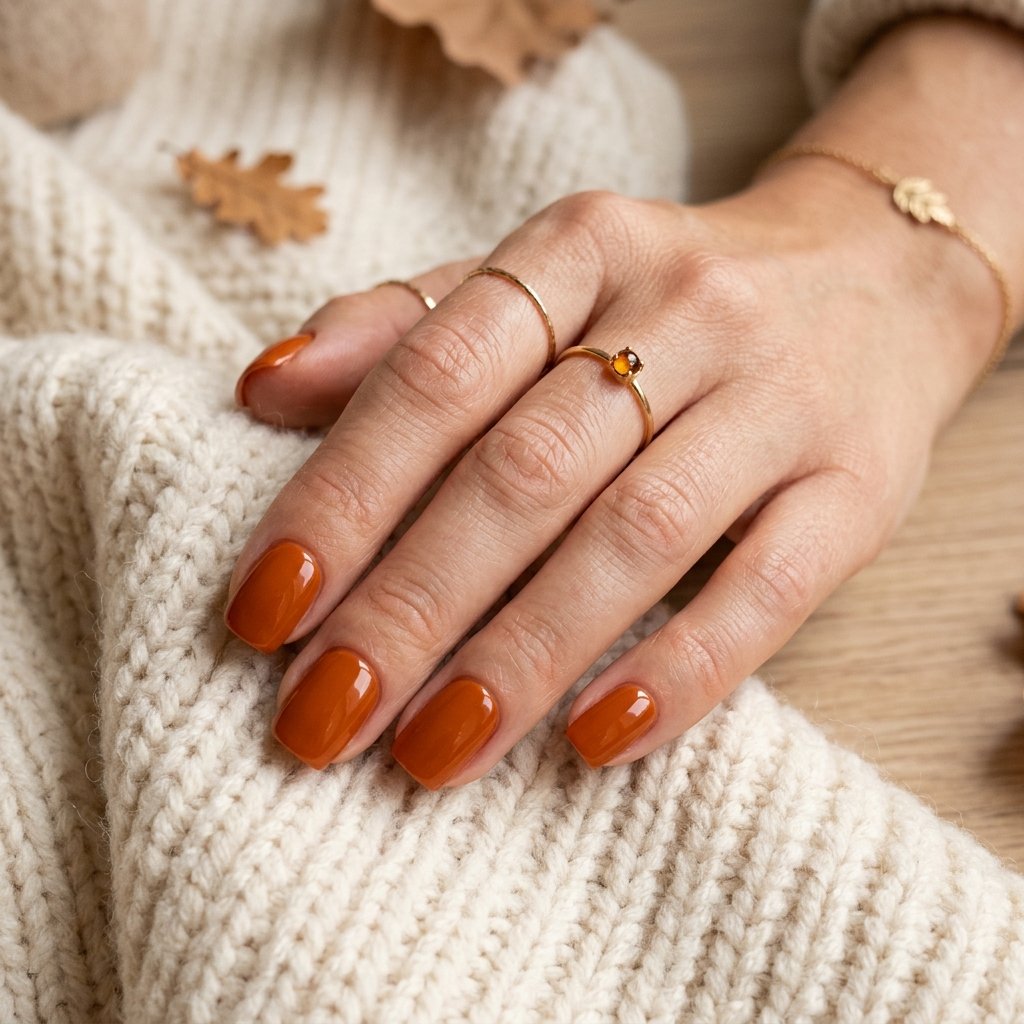35 Modern Orange Fall Nails Ideas From Rust to Pumpkin 28 Orange Squoval Nail Ideas