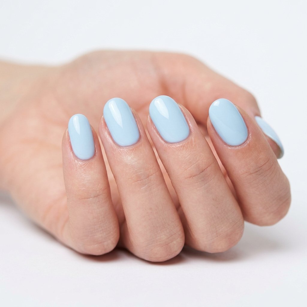 Ice Blue Gel Nail Ideas