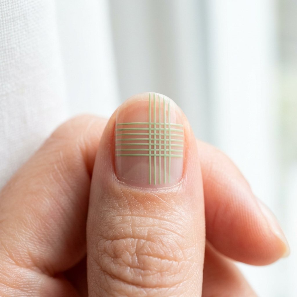 September Nails Art: 30 Elegant Early Autumn Looks 21 Pistachio Green Linear Art