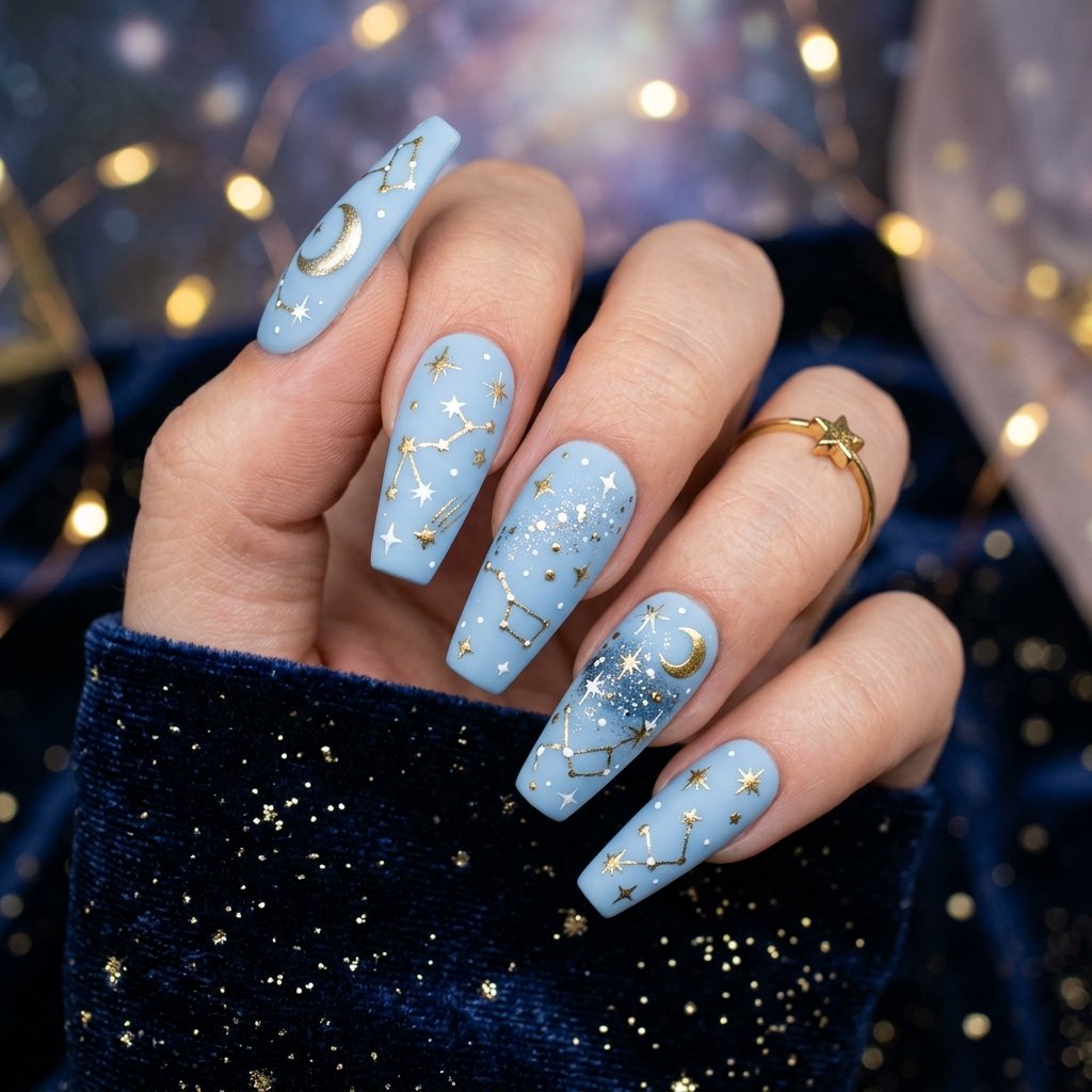 Powder Blue Starry Night Theme