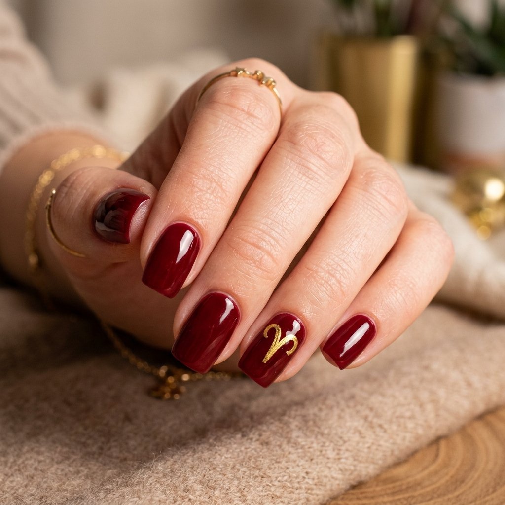 Aries Zodiac Nail Ideas