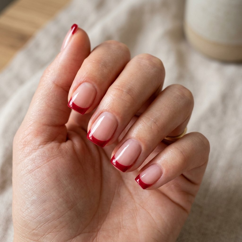 35 Cherry French Tip Nails Ideas You'll Want to Copy Right Now 24 Square Shape Cherry Tips