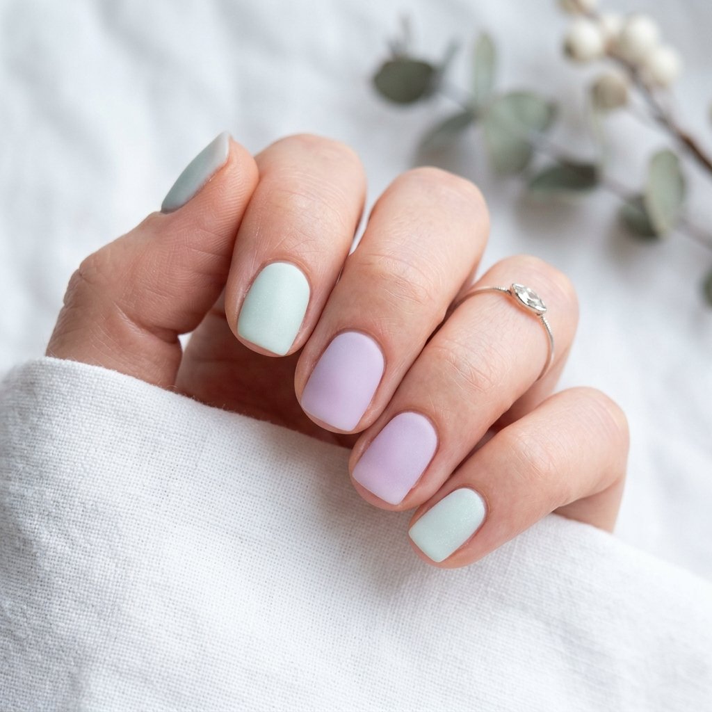 Pastel Winter Nail Ideas