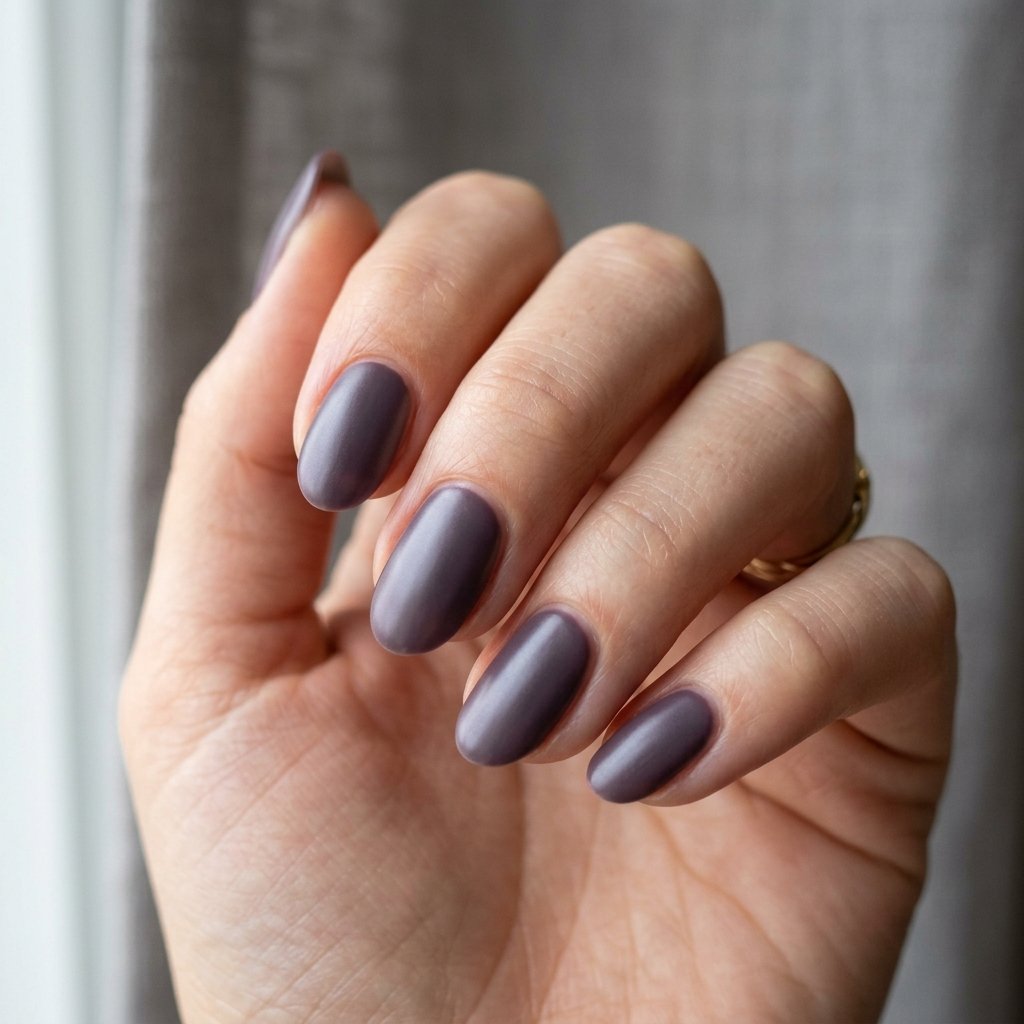 Smoky Plum Nail Ideas