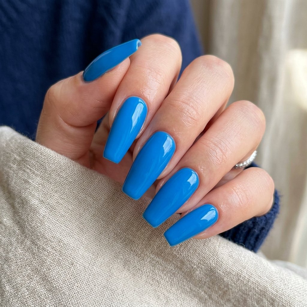 Vibrant Cerulean Coffin Base