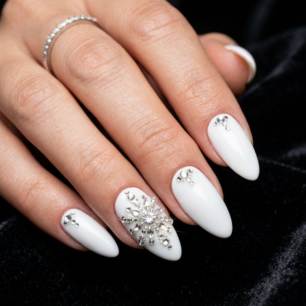 Crystal Snowflake Nails