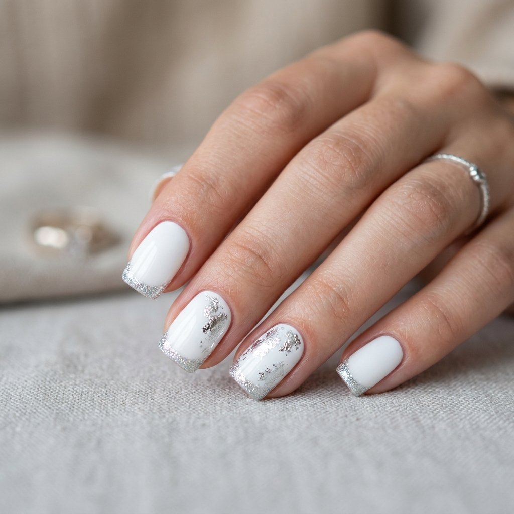 White and Silver Nail Ideas
