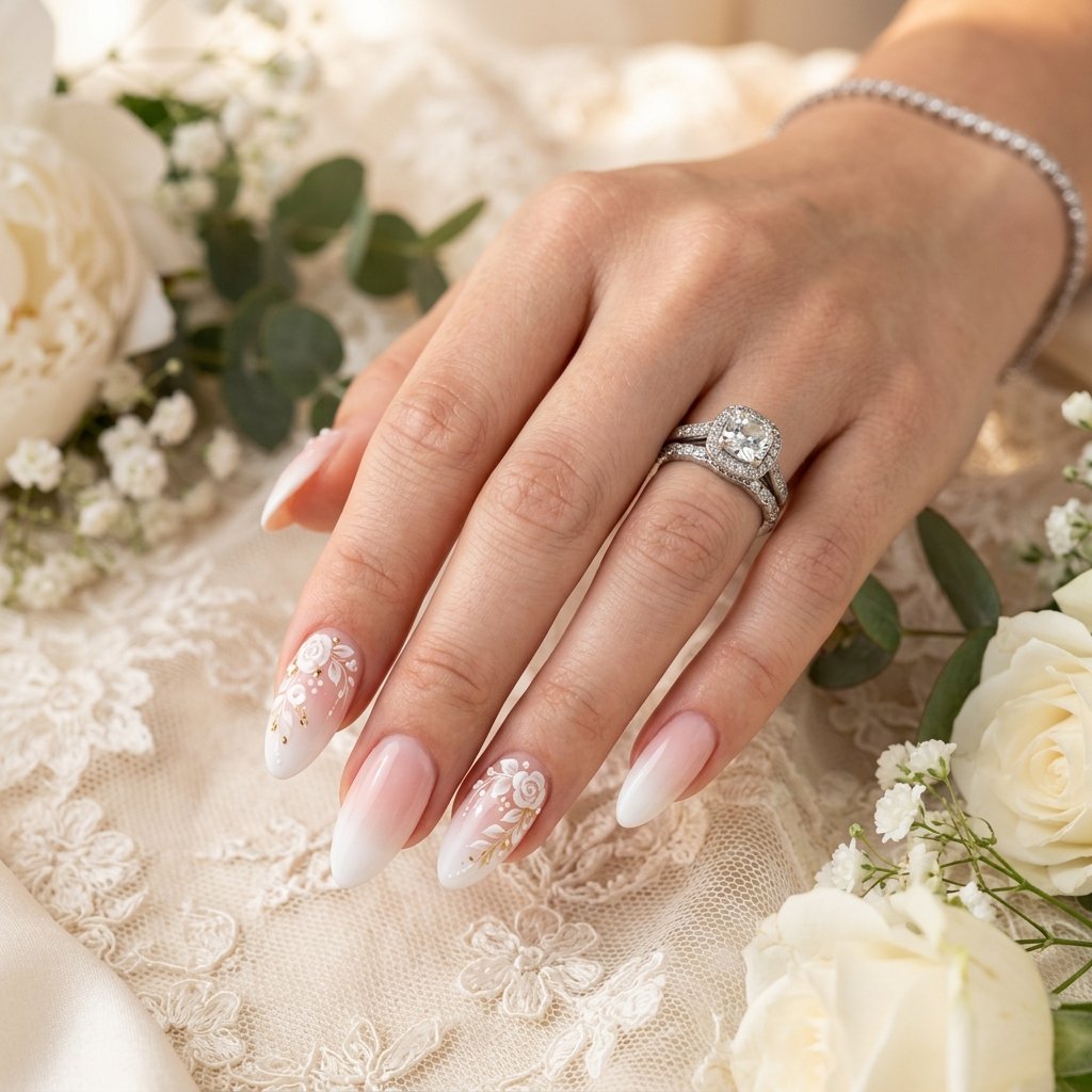 35 White Nails with Flowers: Simple to Stunning Ideas for 2026 15 White Ombre Nails with Flowers