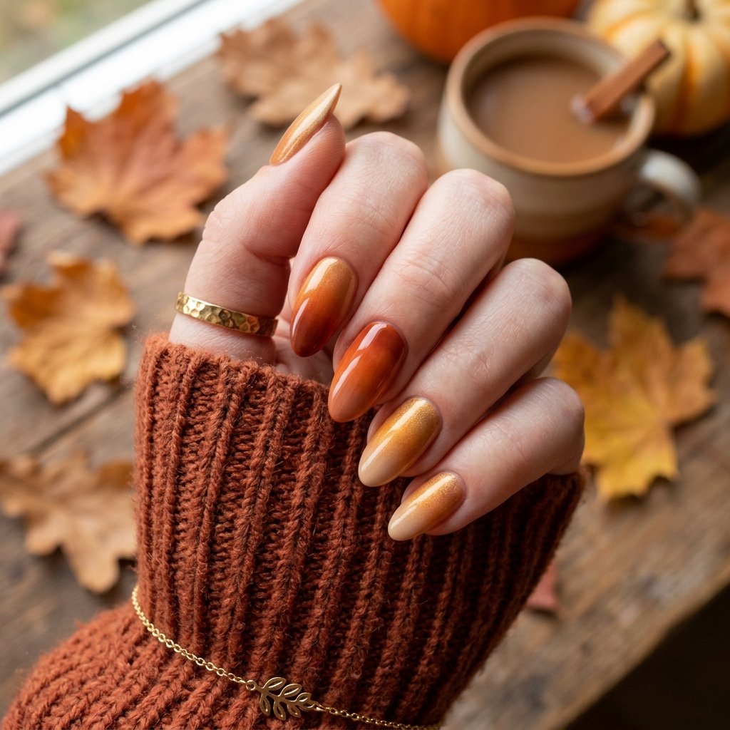 35 Gorgeous Fall Ombre Nails Ideas for Every Mood 1 fall ombre nails