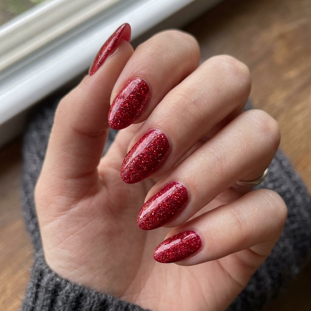 35 Stunning Red Sparkly Nails Ideas to Try for Pure Glamour 2 Best red sparkly nails Ideas to Try