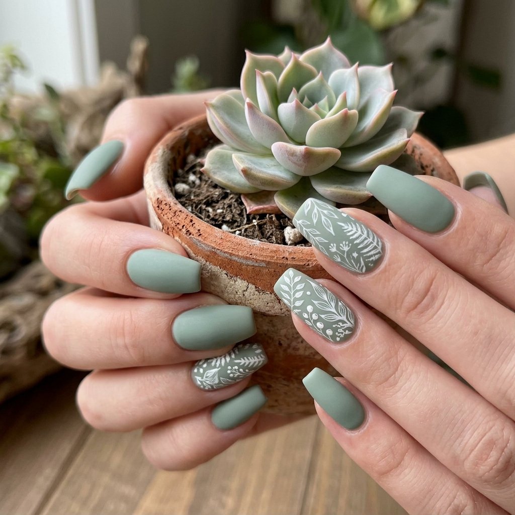 Soft Sage Green Earthy Botanicals