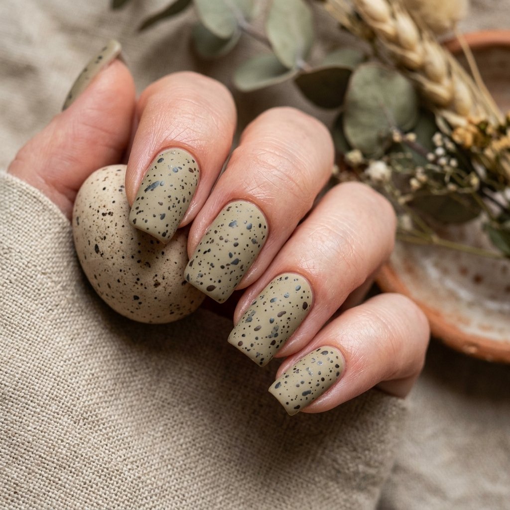30 Fall Nails Ideas to Inspire Your Next Manicure This Season 2026 28 Speckled Egg Nail Ideas