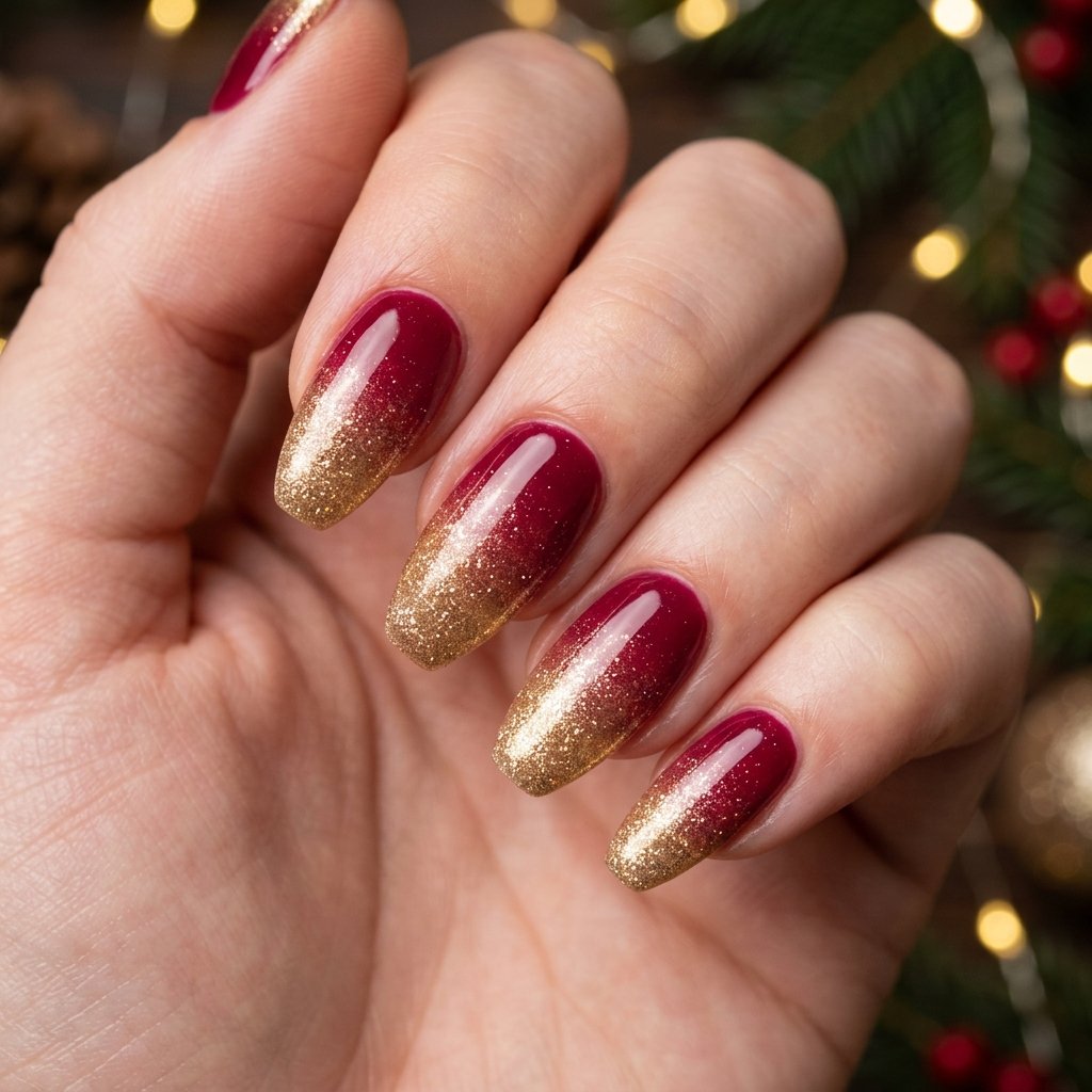 Berry and Gold Color Fade