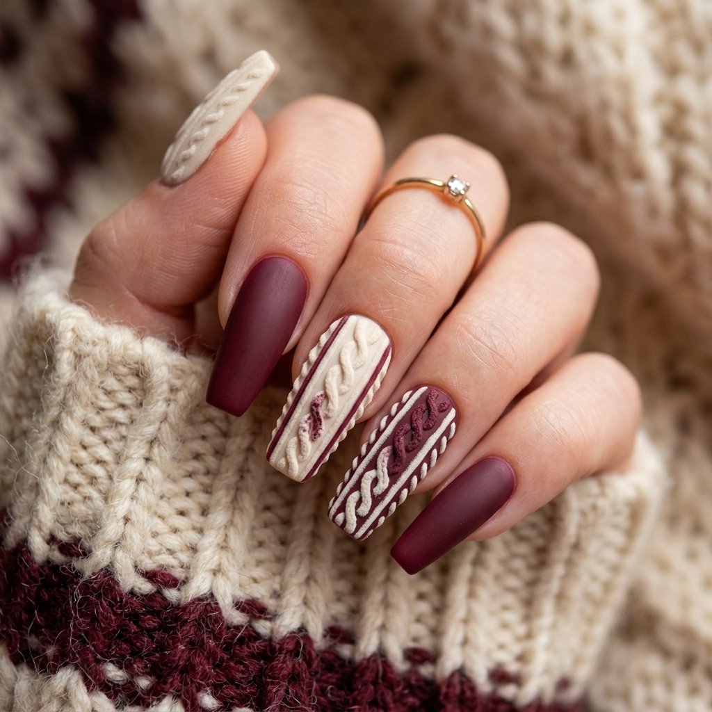 Textured Sweater Knit Overlay