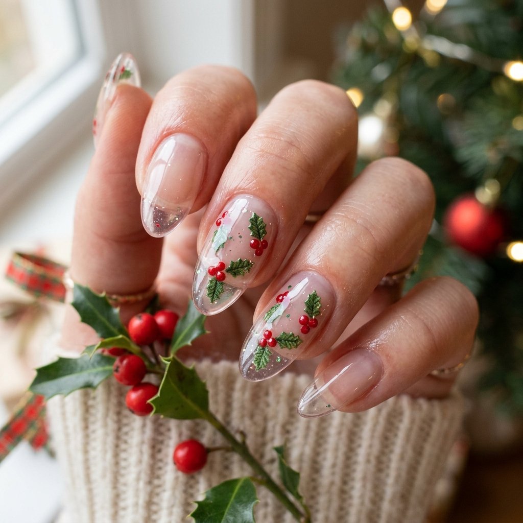 Encapsulated Holly Berry Charms