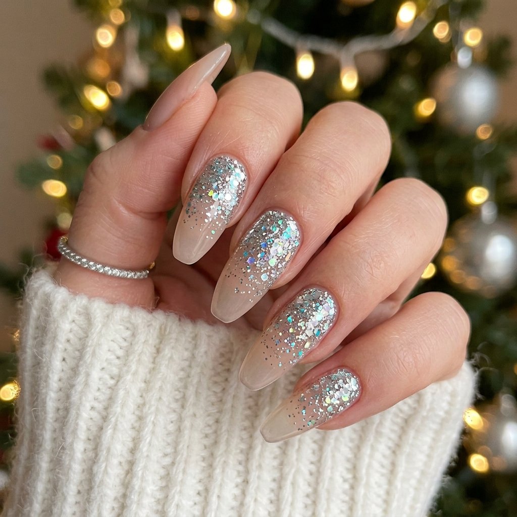 Chunky Glitter Ombre Tips